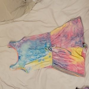 Girls size 5 and 6 tiedye romper